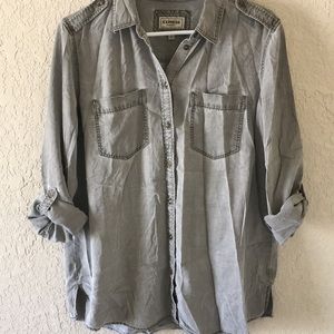 Express Green Boyfriend Shirt